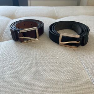 Vintage Eddie Bauer genuine Italian leather women's X-Large belts made in USA